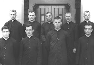 1965. Incoming seminarians. Second row, second from left, John Shea (born 1942), rector (1995-2000), auxiliary bishop of Newark (ordained 2004). - Flesey
