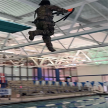Cadet jumping into pool 222x222