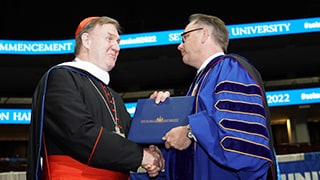 Cardinal Joseph William Tobin, C.Ss.R., Archdiocese of Newark, receiving an honorary degree