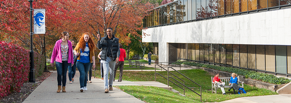 Students Walking Near A&S Hall