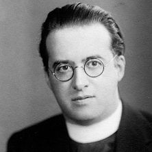 Old black and white image of Monsignor Georges Lemaître in the 1930's