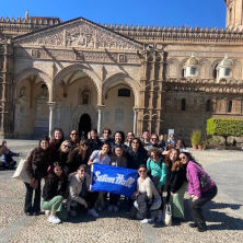 2022 group photo of study abroad trip to Sicily, Italy