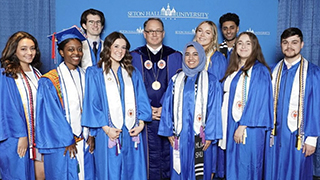 President Nyre with Members of the Class of 2022