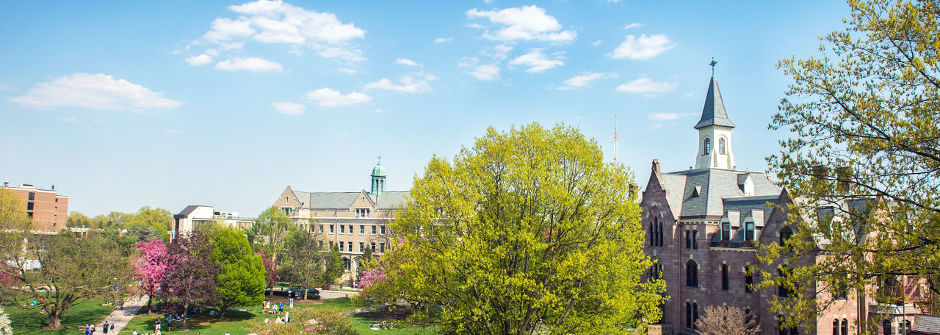 A photo of the Seton Hall campus.