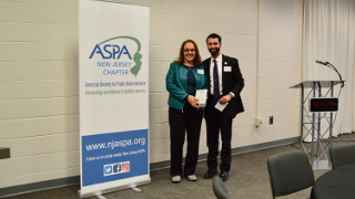 Roseanne Mirabella and Timothy Hoffman at the ASPA award ceremony. 